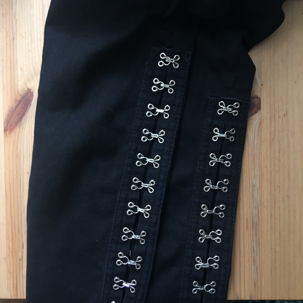 7 for all mankind silver hook detail black jeans - Picture 5 of 8